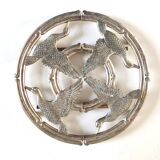 Silea silver metal duck trivet