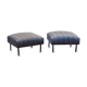 Pair of designer ottoman poufs by Steiner from the 1950s.