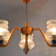 Mid-century Chandelier by Drevo humpolec,1970's.