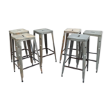 Set of 6 metal stools