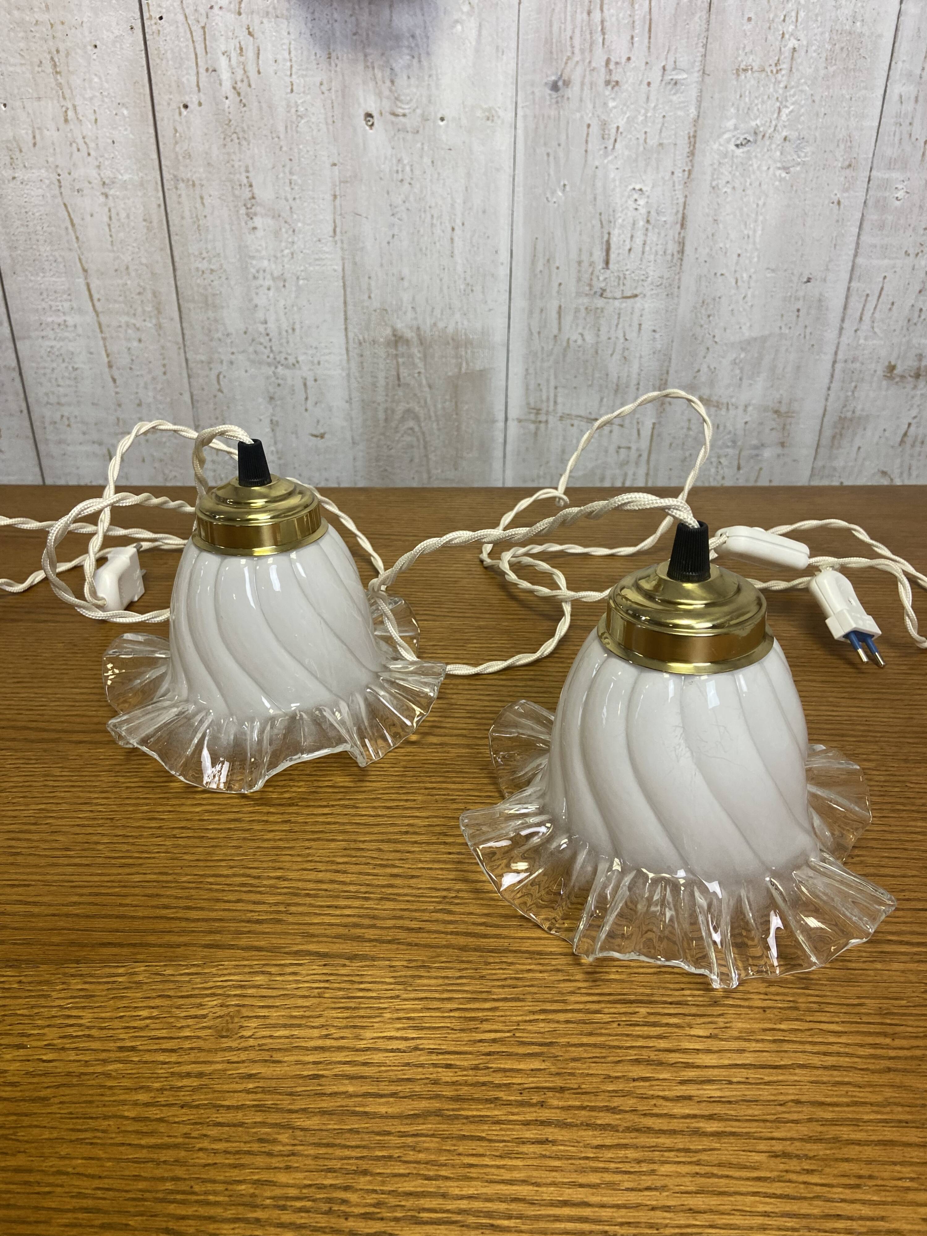 Paire de baladeuses tulipes vintage
