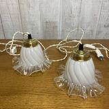 Pair of vintage tulip lamps