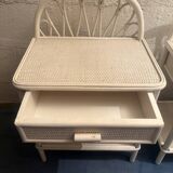 Duo of vintage bedside tables