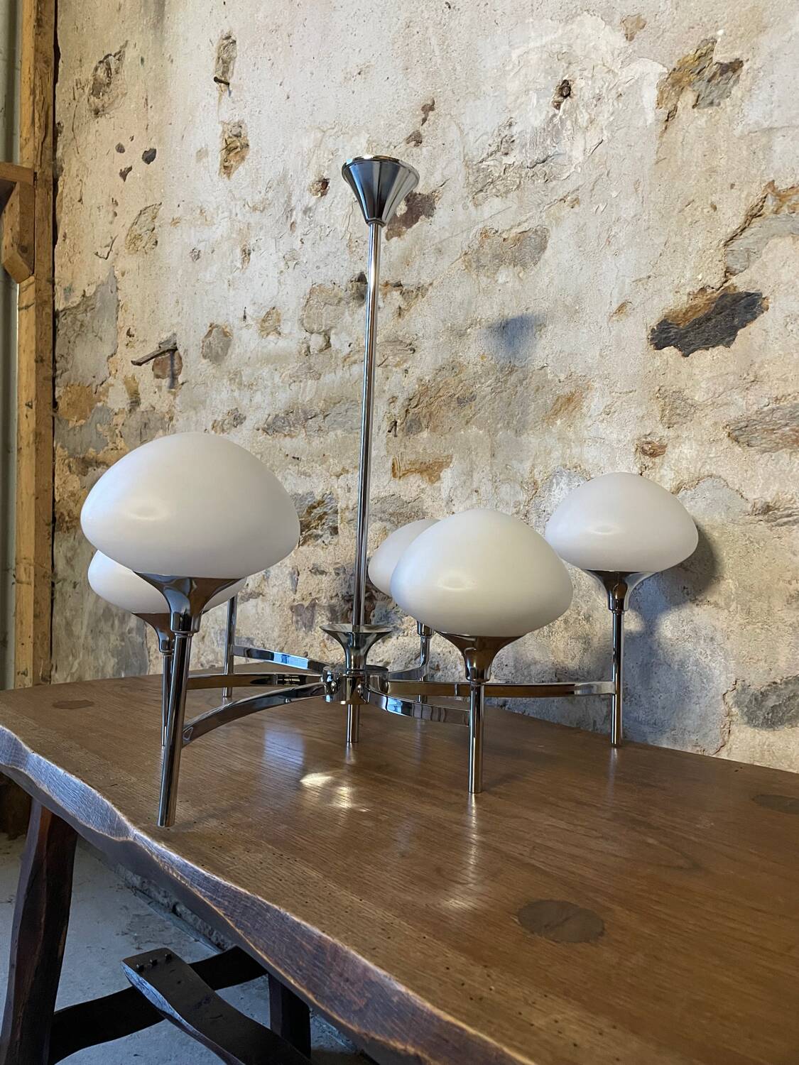 Asymmetrical chandelier Goffredo Reggiani 1970s