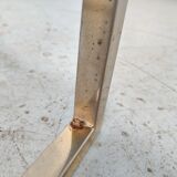 Ronald Schmitt trundle tables, glass and metal, 70s/80s