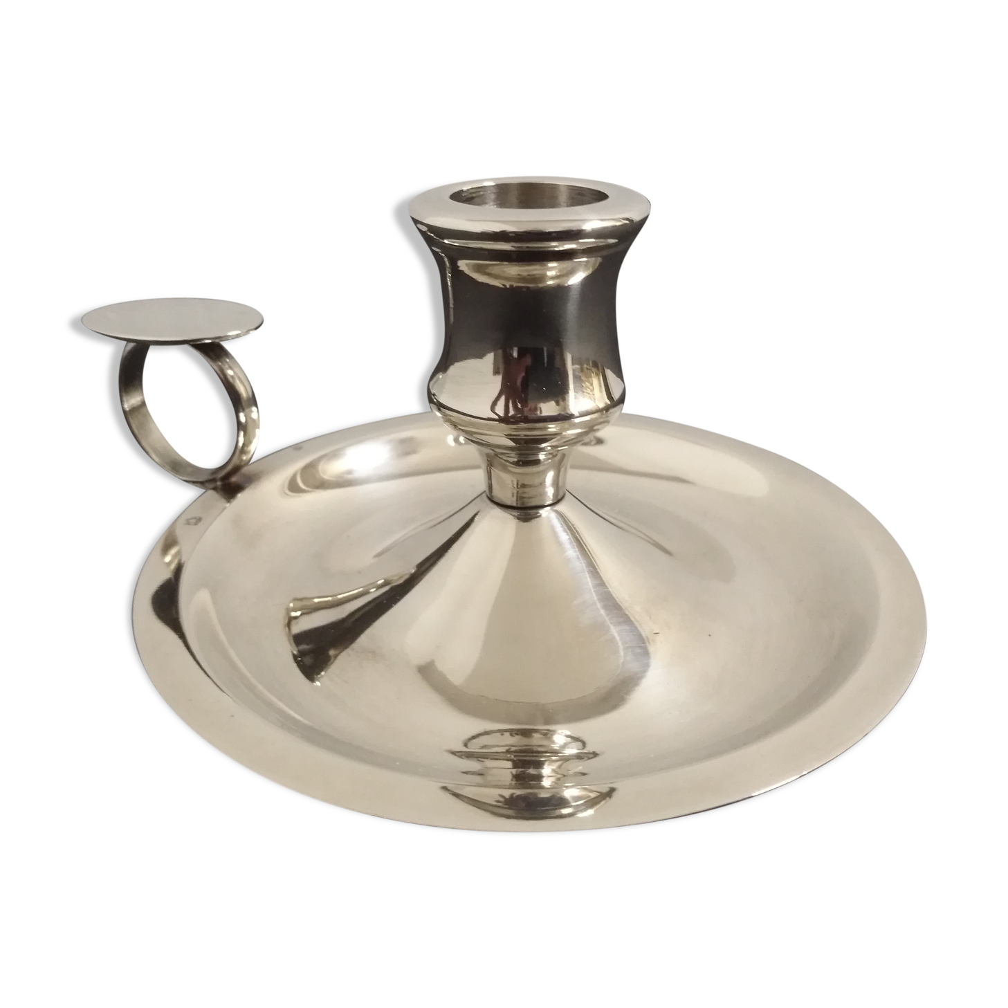 Silver metal candlestick