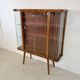 Vintage Display Cabinet with Glass Slats – Warm Walnut Veneer - Art Deco