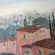 Watercolor landscape of Provence