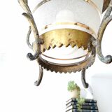 Antique Gothic ceiling lamp bronze  1920