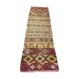 Turkish kilim runner 210x58 cm