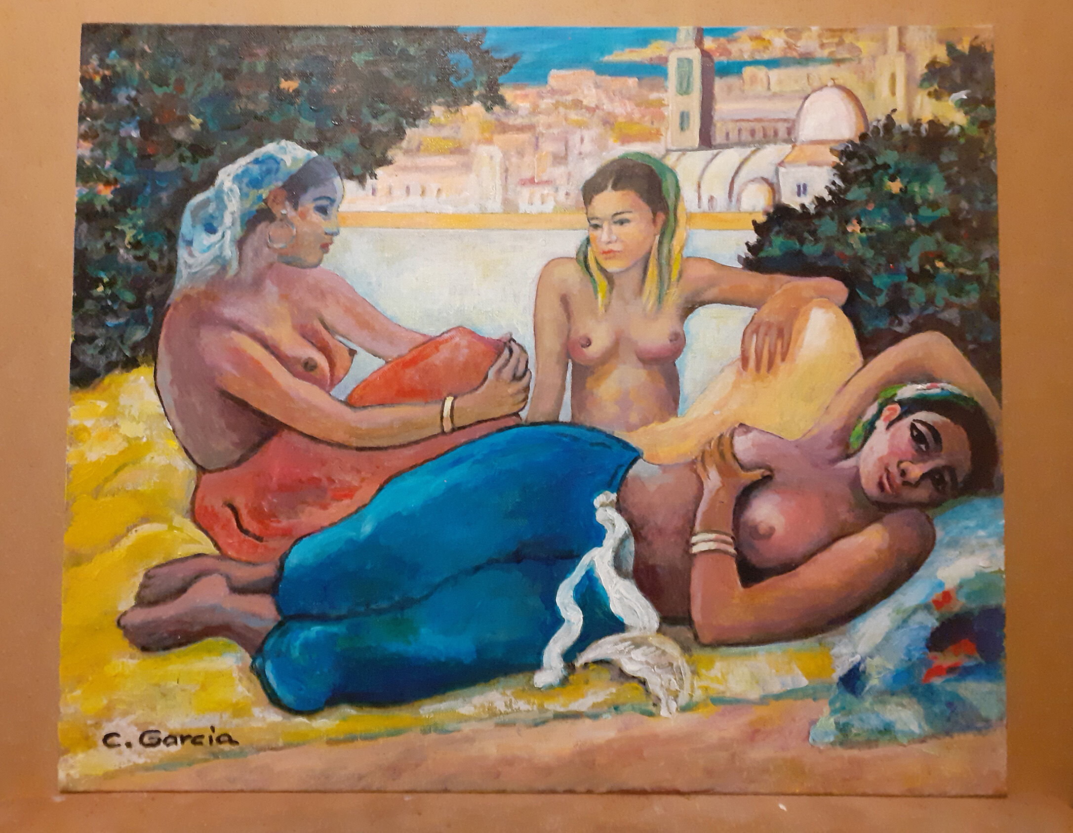 Oriental nudes acrylic