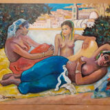 Oriental nudes acrylic