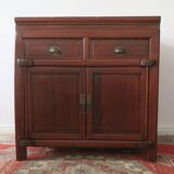 Meuble chinois antique à 2 portes peinte à la main de style Boho, 1910