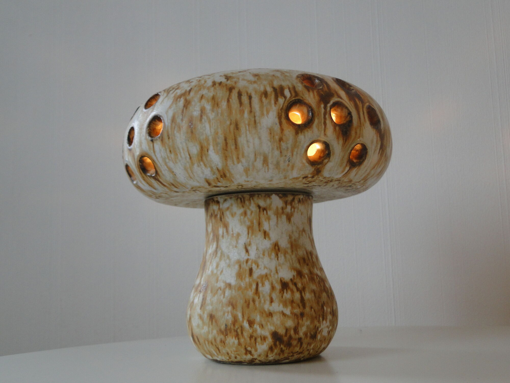 Pair of vintage mushroom lamps by Bruno Karlsson for EGO Sweden 1970s