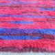 Mid century hand knotted long pile rug by Walter Mack, labelled - 1960s