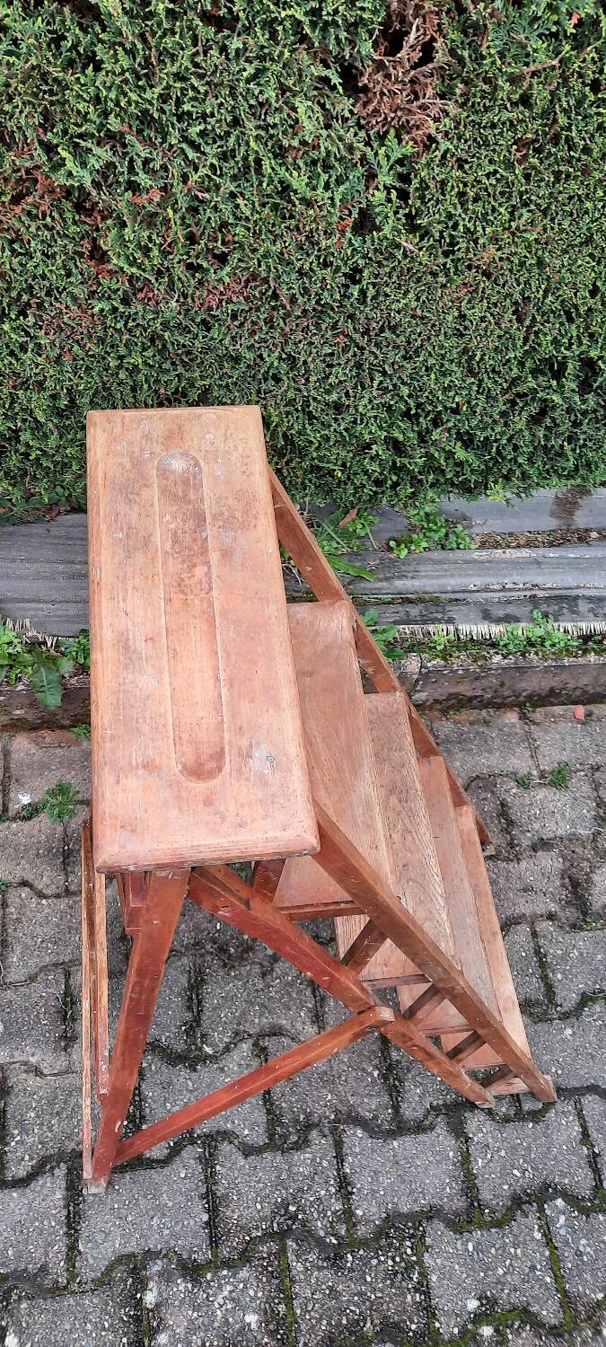 Varnished painter's step ladder