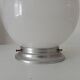 Vintage opaline and aluminium ceiling light from the 1950s.