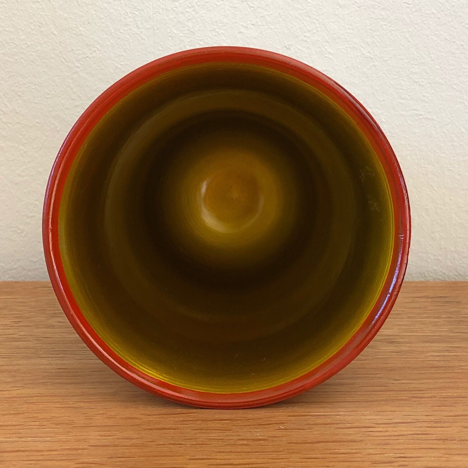 Khokhloma painted Russian wooden vase