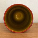 Khokhloma painted Russian wooden vase