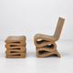 Chaise Wiggle Easy Edges avec tabouret par Frank Gehry pour Vitra