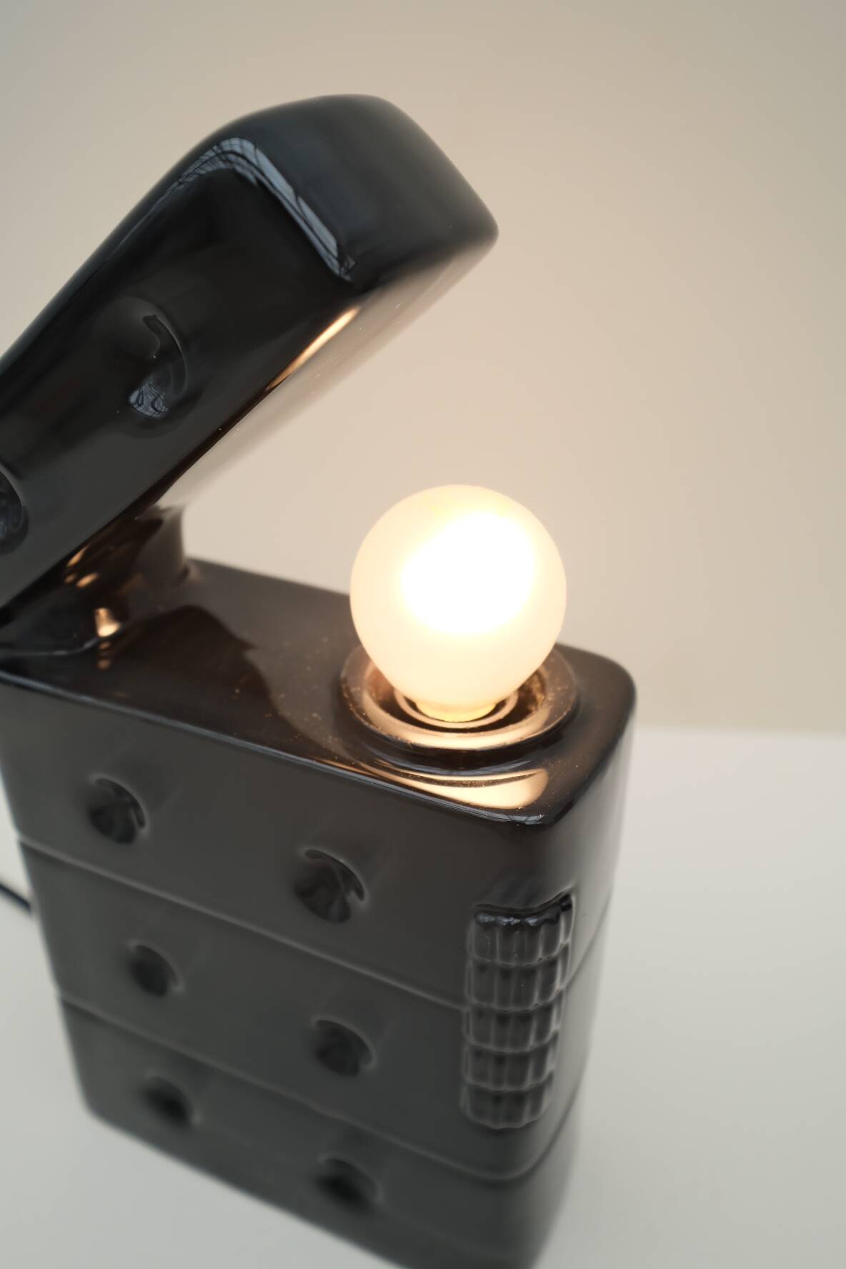 Ceramic “lighter” lamp by jc peiré, 1970