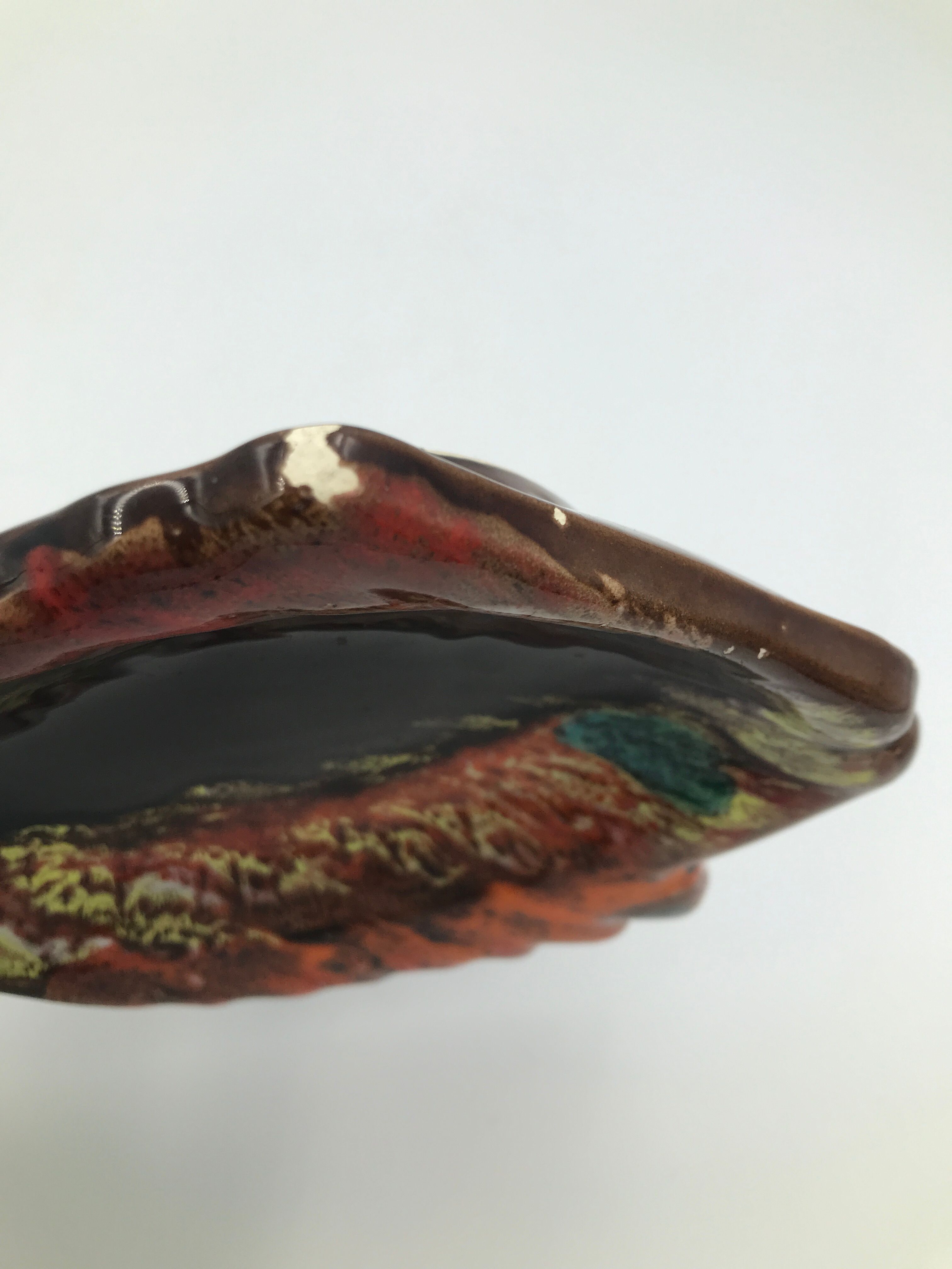 Empty-pocket shaped vintage Vallauris style fish