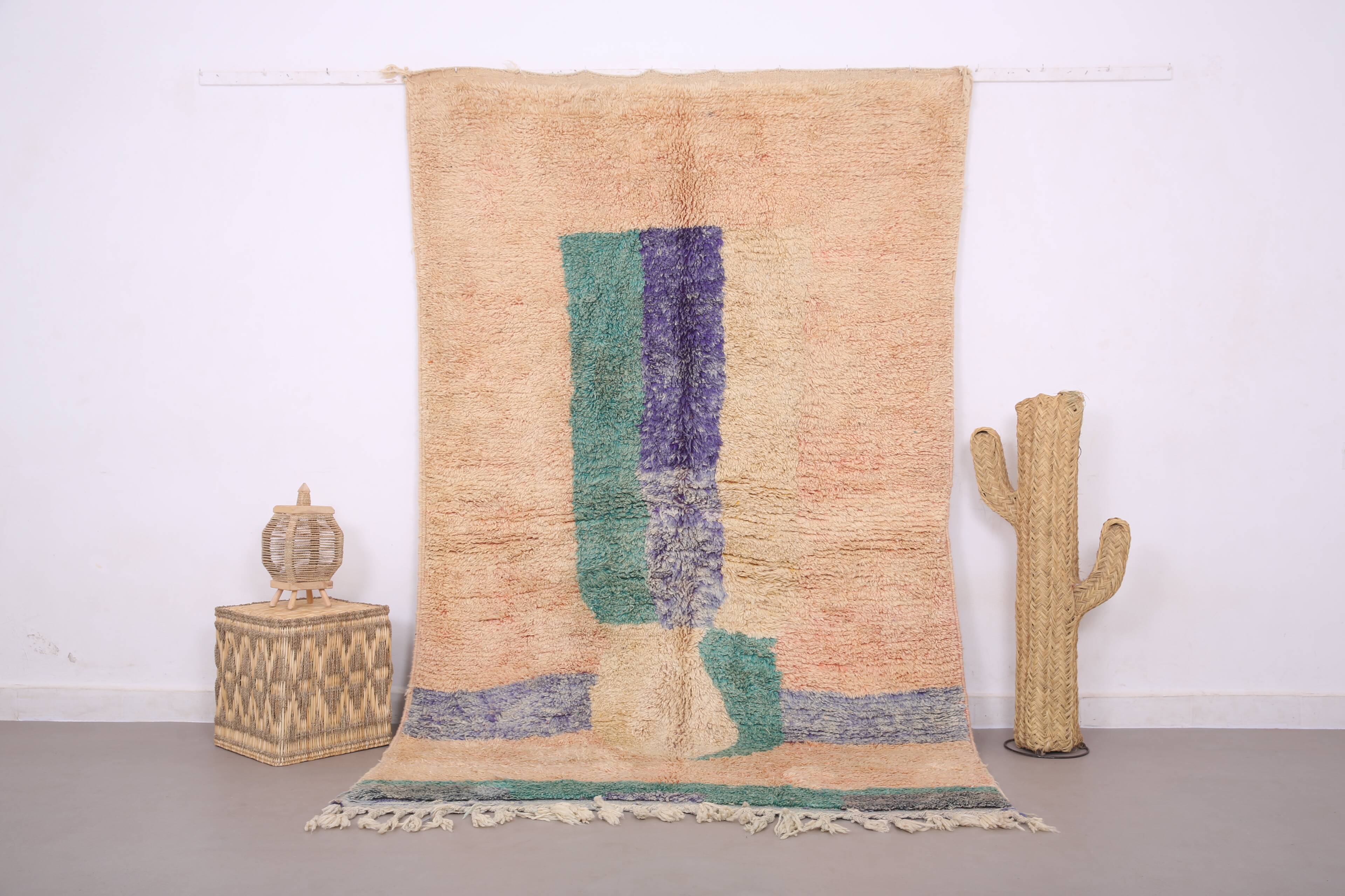 Peach Boujaad Rug 165 x 265 cm - Berber Wool Rug - Moroccan Rug Handmade