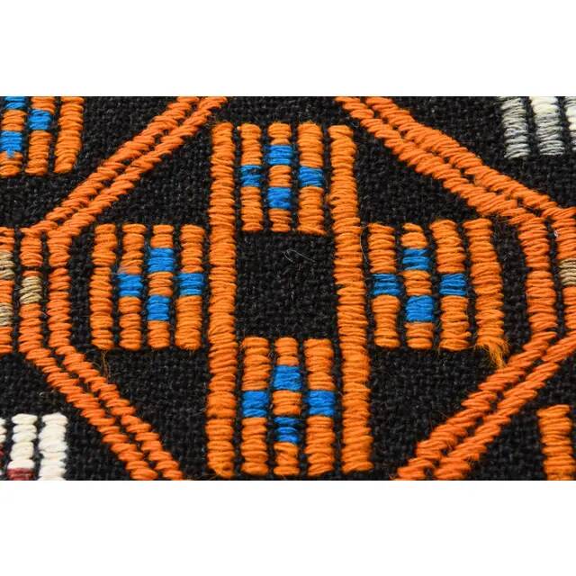 1970s Vintage Turkish Oushak Handmade Wool Cotton Orange Area Rug 179x353