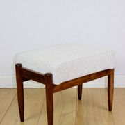 Edmund Homa stool, cream ivory white boucle seat - 2 pieces available