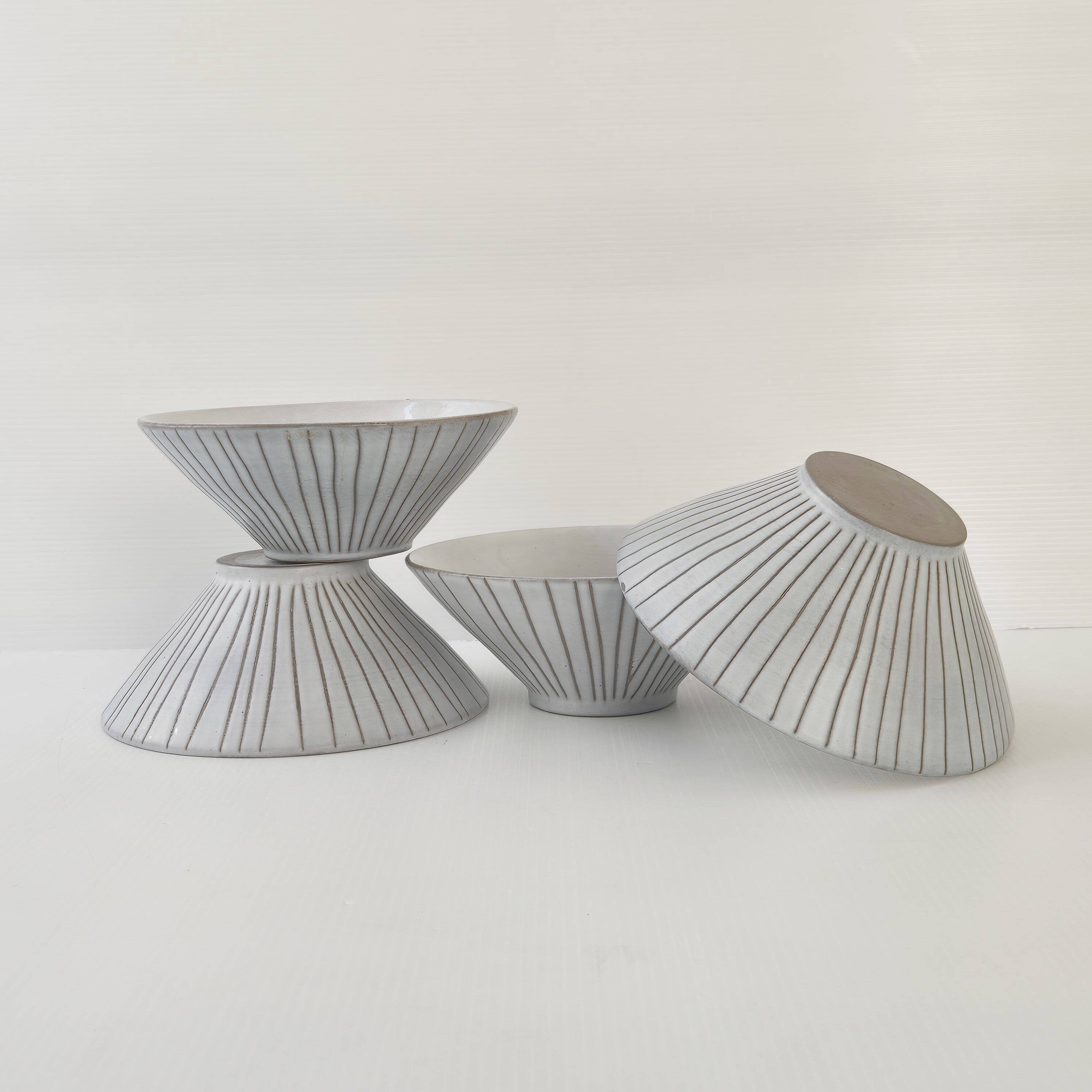 Set of 4 bowls by Jacques Rivier, 1950s vintage