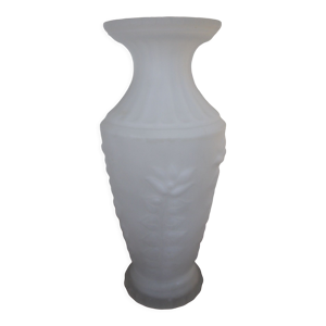 Vase verre moulé style - feuilles