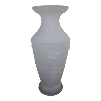 Molded glass vase style Art Séco leaf décor