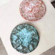 Pair of Vallauris ceramic dinner plates