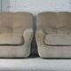 Pair of armchairs "space age". Beige corduroy velvet. France, circa 1970