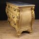 Commode italienne laquée et dorée du 20e siècle