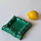 Green ceramic ashtray