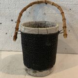20th century enameled ceramic ice bucket