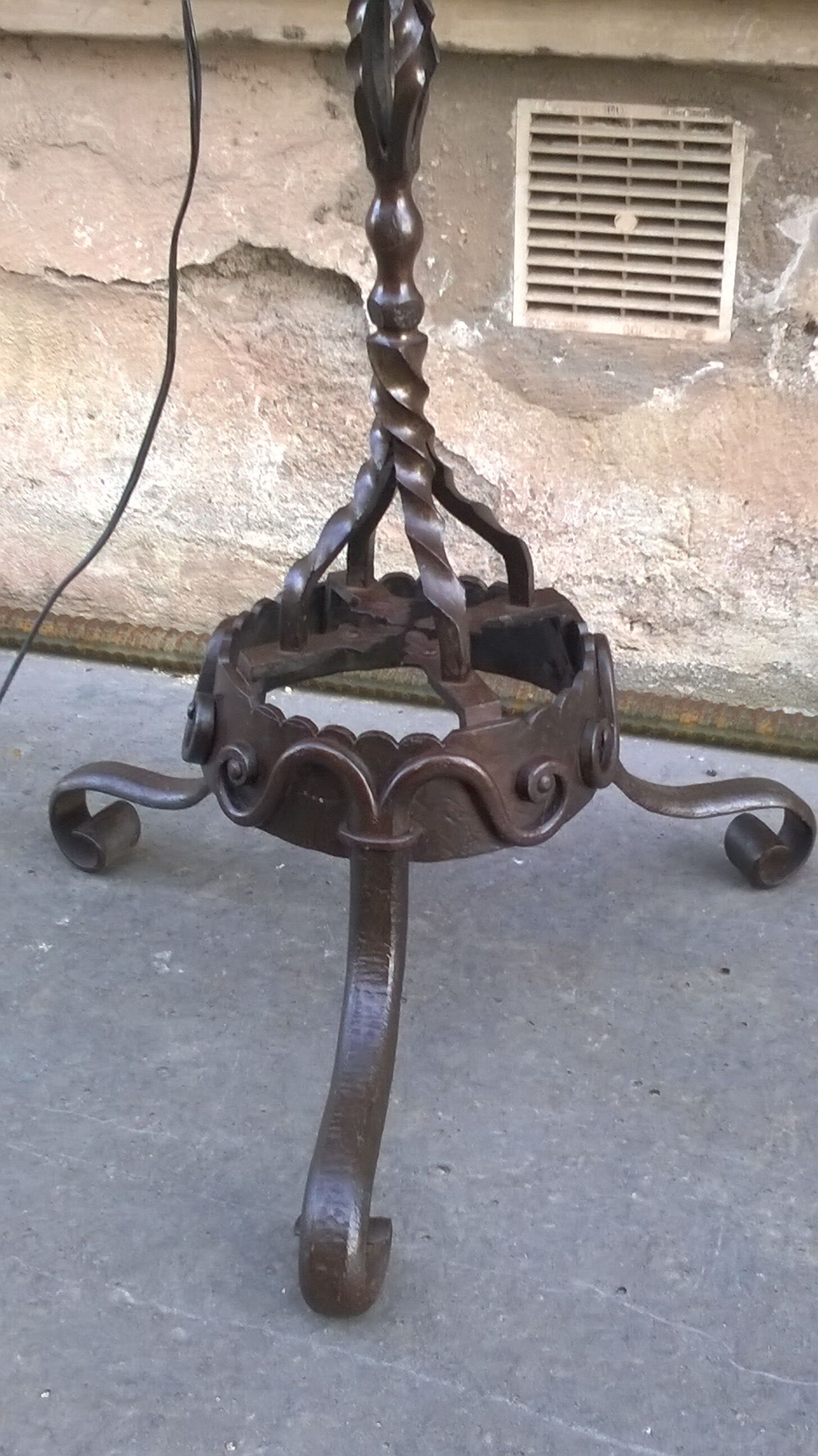 Wrought iron lamppost