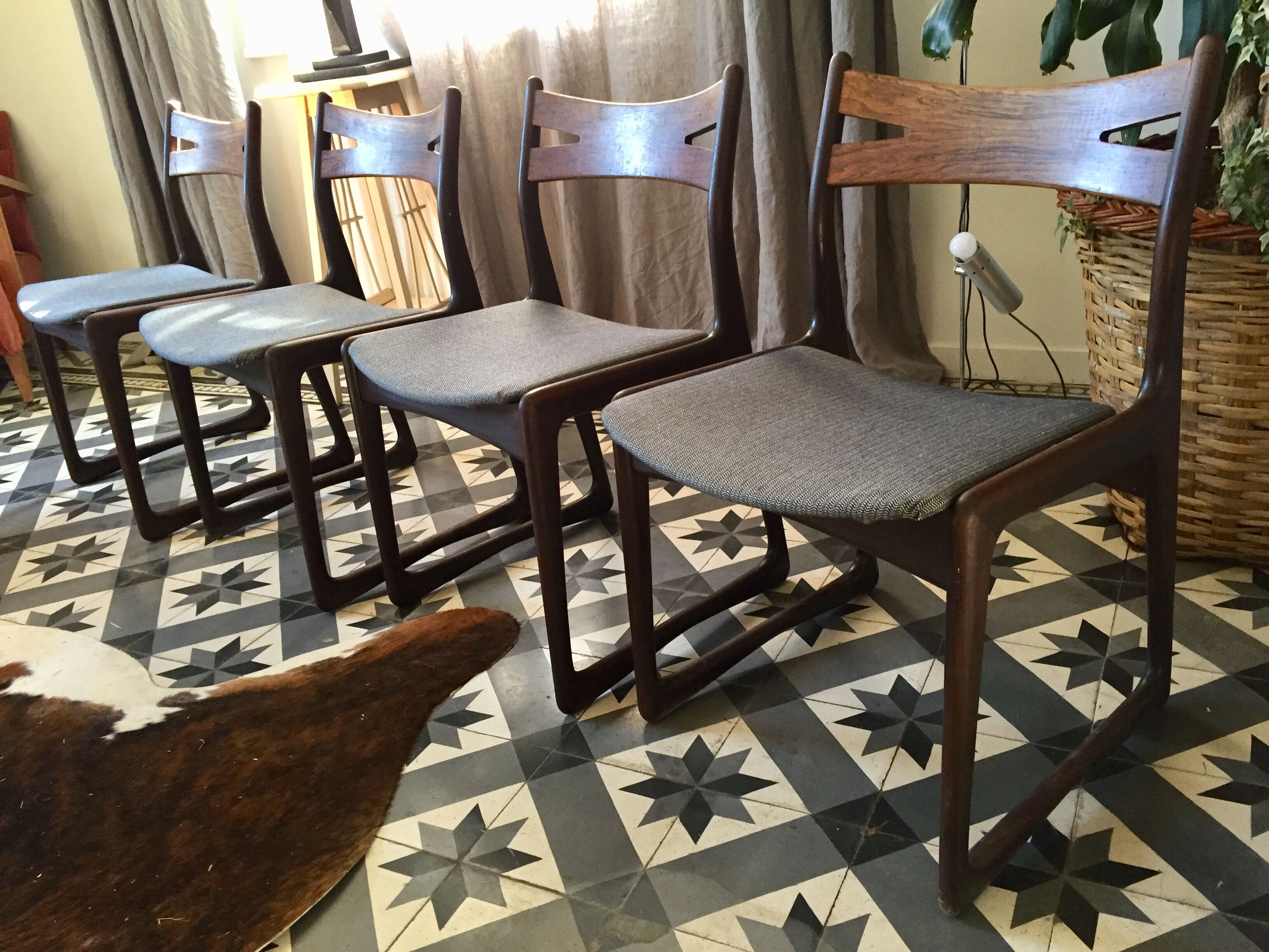 Lot of scandinavian chairs 1970