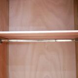 Vintage wardrobe in wood and rattan