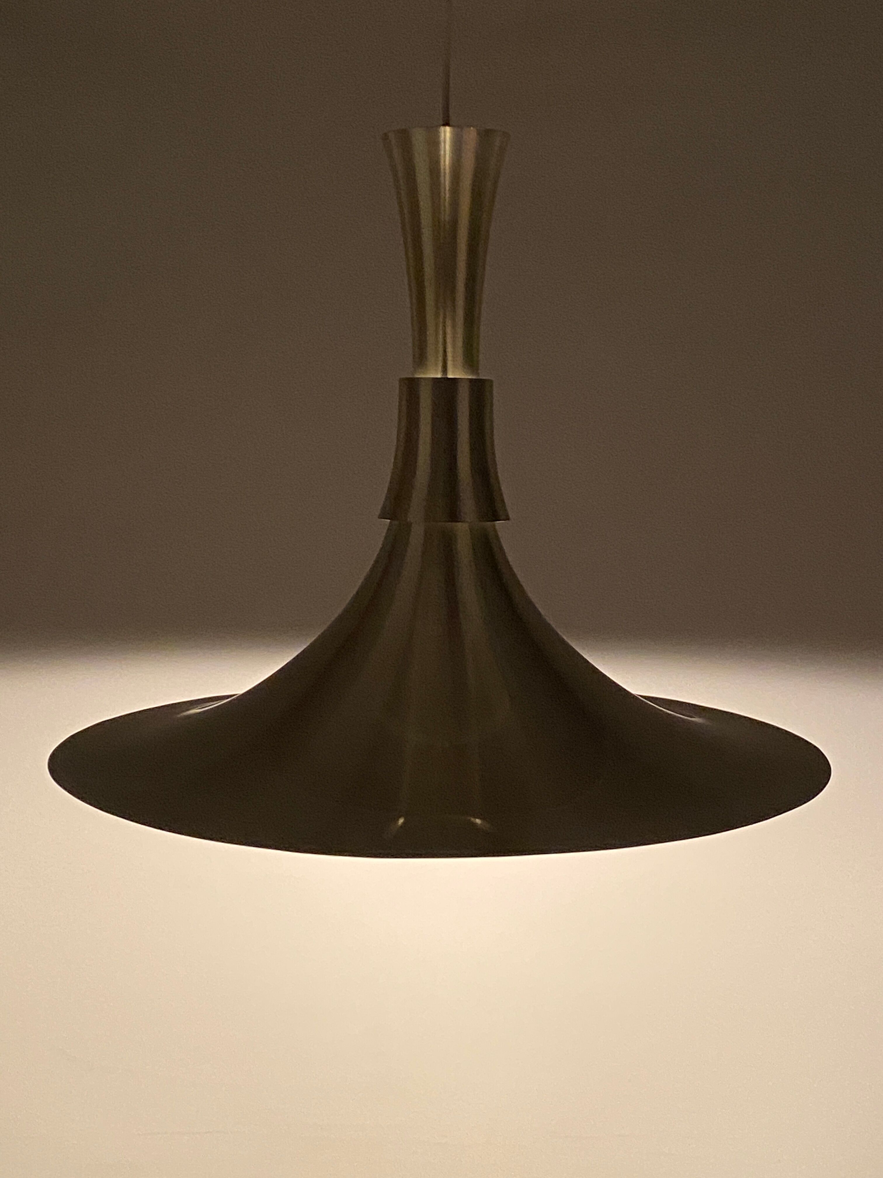 Trumpet shaped Pendant Lamp by Bent Nordsted for Lyskaer Belysning
