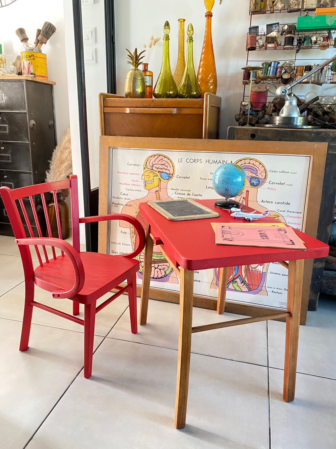 Baumann desk and children's chair set
