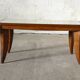 Table basse Art Déco en noyer et miroir, 1940