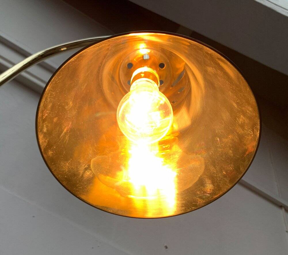 Mid-century brass floor lamp by Jacques Adnet for Valenti, Spain, 1960s.