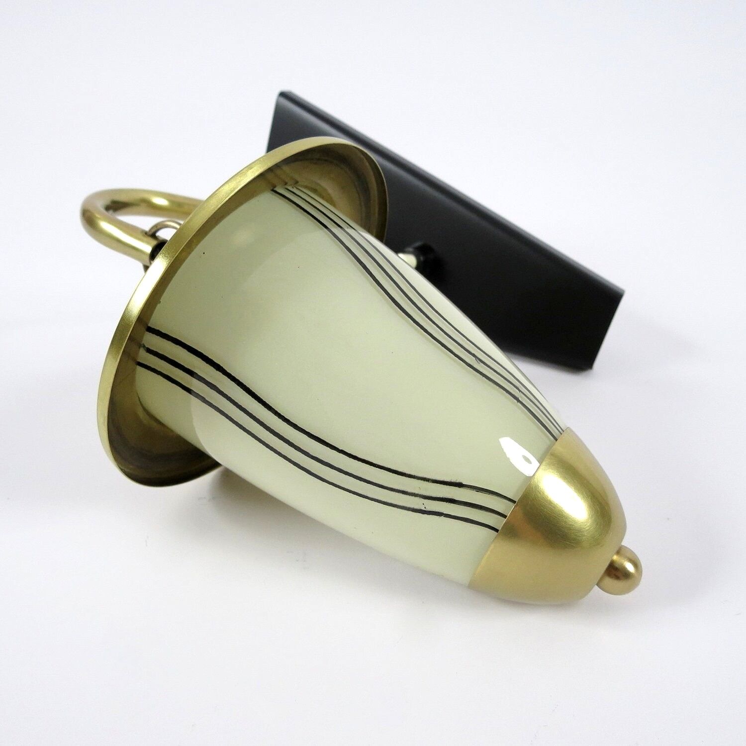 Set of 2 brass and glass wall lamps, 1950s