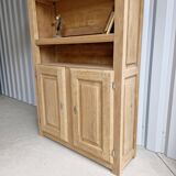 Solid oak display cabinet