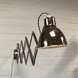 XL black scissor lamp from PeHaWe Leuchten Dresden, German 1940s