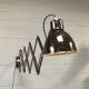 XL black scissor lamp from PeHaWe Leuchten Dresden, German 1940s