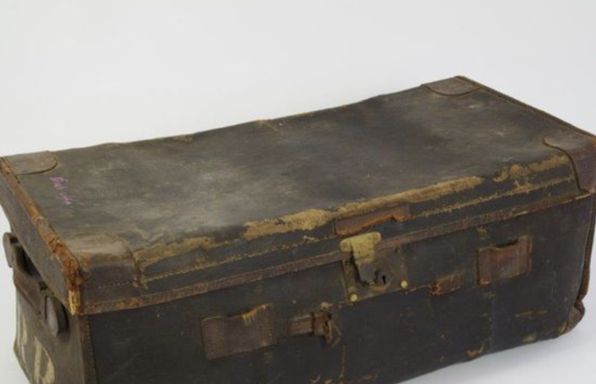 Vintage antique leather suitcase