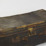 Vintage antique leather suitcase